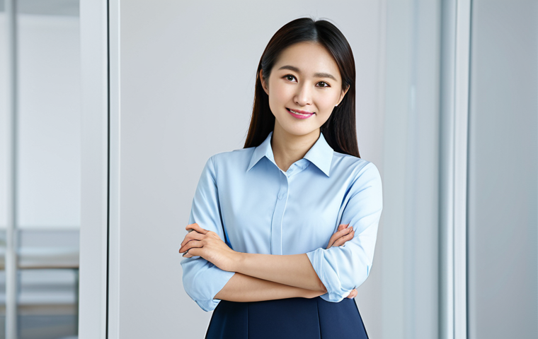 **

"A professional East Asian woman, in a modest business casual outfit, standing in a bright, modern office. Fully clothed, appropriate attire, safe for work. Perfect anatomy, correct proportions, natural pose, well-formed hands, proper finger count. Professional photography, high quality, family-friendly, clean background."

**