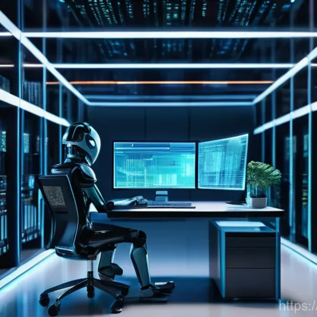 운영체제의 RAM 관리 방식 비교 - **Prompt:** A vibrant, futuristic office environment illustrating efficient versus inefficient memor...