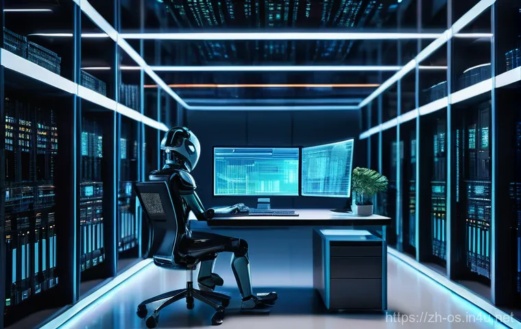 운영체제의 RAM 관리 방식 비교 - **Prompt:** A vibrant, futuristic office environment illustrating efficient versus inefficient memor...