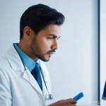 윈도우 안전 모드로 부팅하는 방법 - **Prompt:** A focused professional, depicted as a "computer doctor," meticulously examining a deskto...