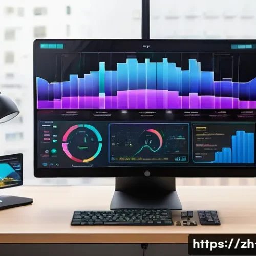 운영체제의 다중 사용자 관리 방식 - A futuristic, translucent desktop computer screen displaying three distinct, layered virtual environ...