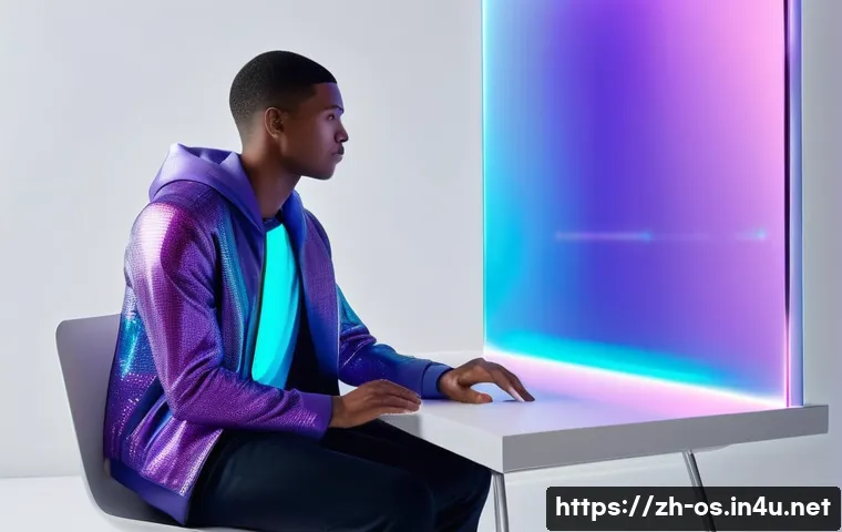 윈도우 11 설치 과정 및 설정 팁 - **Futuristic Holographic Interface Interaction**
    "A young, diverse individual, approximately 20-...