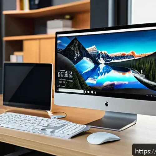 운영체제별 파일 압축 및 해제 도구 - A modern, sleek workspace with a Windows laptop displaying 7-Zip and WinRAR interfaces side by side;...